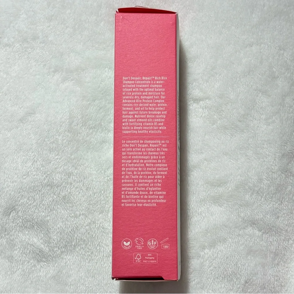Briogeo Don't Despair Repair! rich rice shampoo concentrate 3 fl oz/ 90ml - New